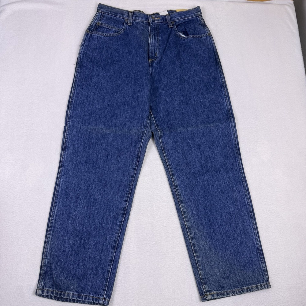 NWT RedHead Men's Loose Fit Denim Jeans 33x30 Medium Wash Outdoor Workwear